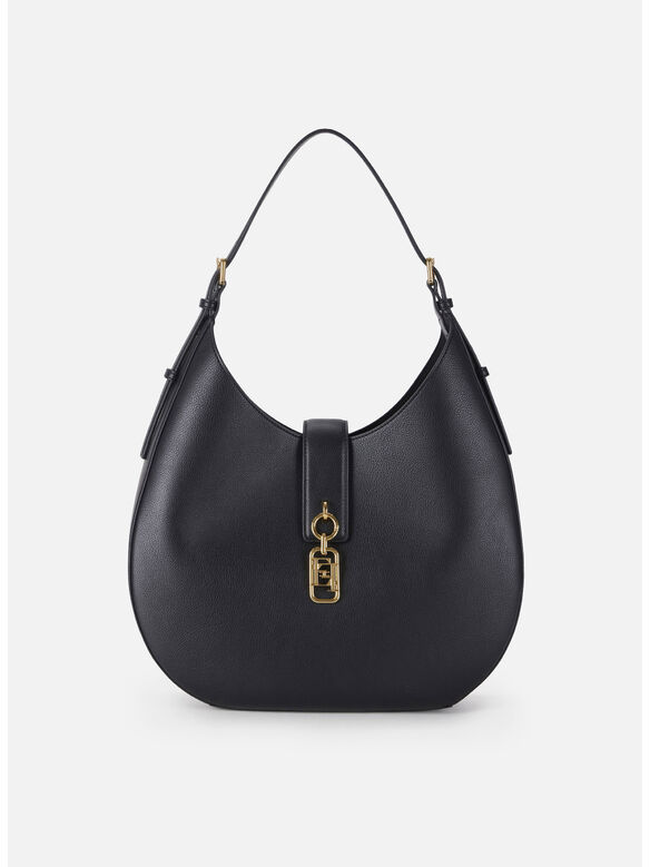 BORSA HOBO CON CHARM, 110 NERO, medium