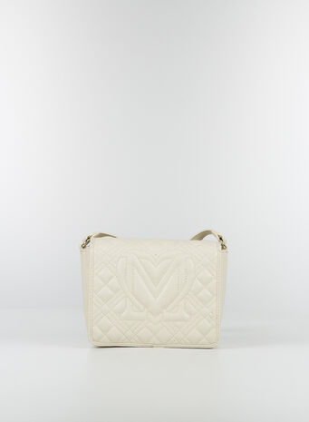 BORSA A TRACOLLA NEW SHINY QUILTED, 110AVORIO, small