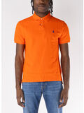 POLO A MANICHE CORTE CON LOGO RICAMATO, SAILING ORANGE, thumb