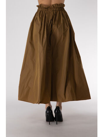 GONNA LUNGA CON VITA ELASTICIZZATA, 2157 CAMMELLO, small