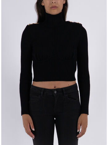 MAGLIONE TURTLE NECK, 110 NERO, small