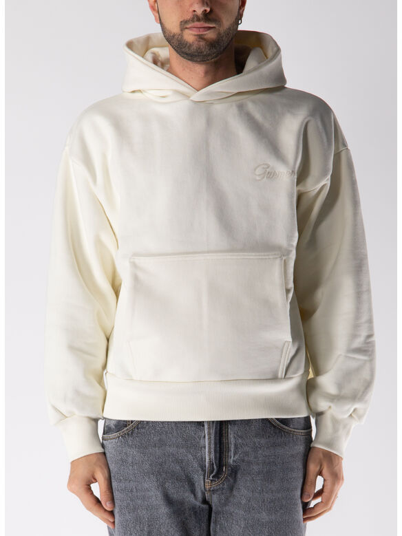 FELPA HOODIE CLASSIC EMBROIDERY LOGO BOXY, CRE CREAM, medium
