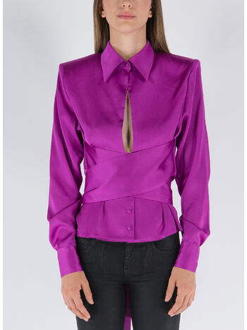 CAMICIA THE GIA MIDI, PLUM, small