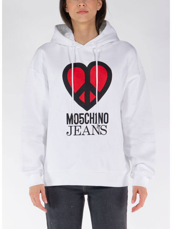 FELPA HOODIE CON LOGO STAMPATO, A4001, medium
