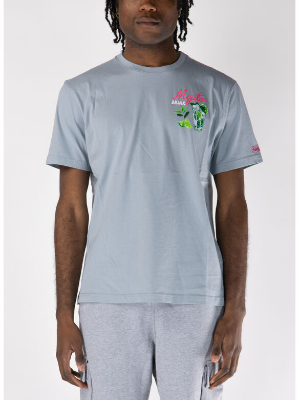 T-SHIRT A MANICA CORTA CON STAMPA DRINK MOJITO, 01981H 15, medium