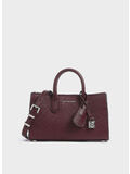 BORSA A MANO SCARLETT EXTRA SMALL CON LOGO, 610 OXBLOOD, thumb