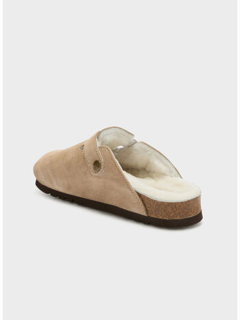 SABOT MULES FAE FUR, DKBE DARK BEIGE, small