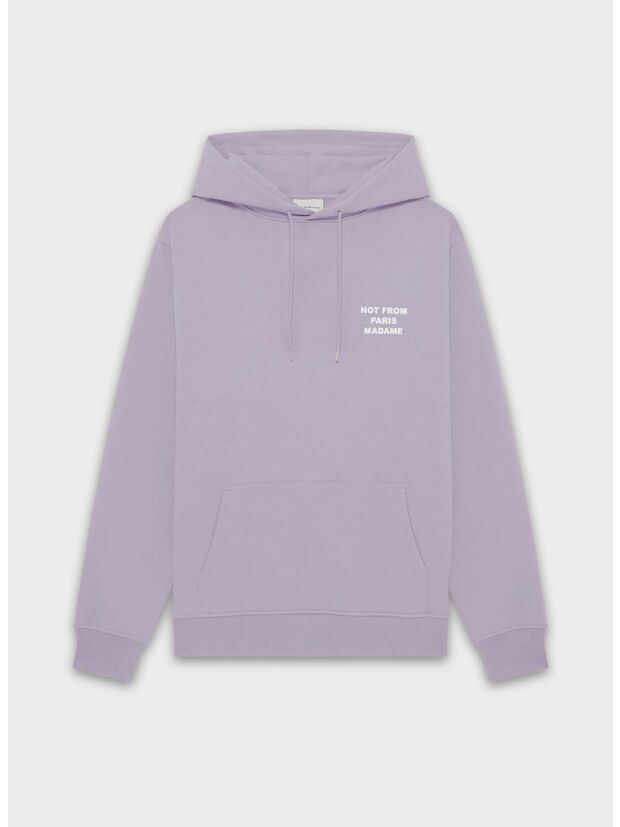 FELPA HOODIE SLOGAN, LAVANDER, large