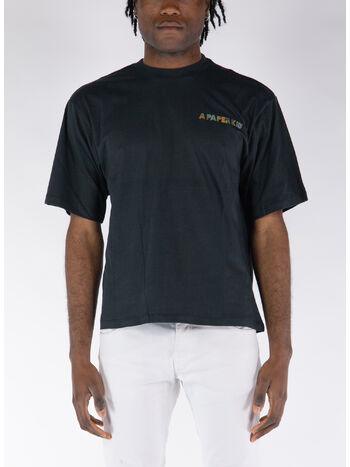 T-SHIRT CON STAMPA POSTERIORE, 110 BLACK, small