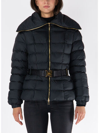 PIUMINO CORTO CON AMPIO COLLO, 110 NERO, small