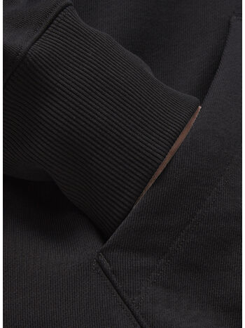 FELPA FRENCH TERRY ZIP HOODIE, BLACK, small