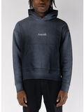 FELPA HOODIE CON LOGO STAMPATO, C0073 USED WASHED BLACK, thumb