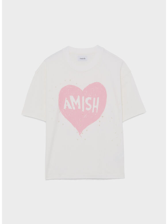 null, C0021 Jersey Heart Laser vintage broken Off White, medium