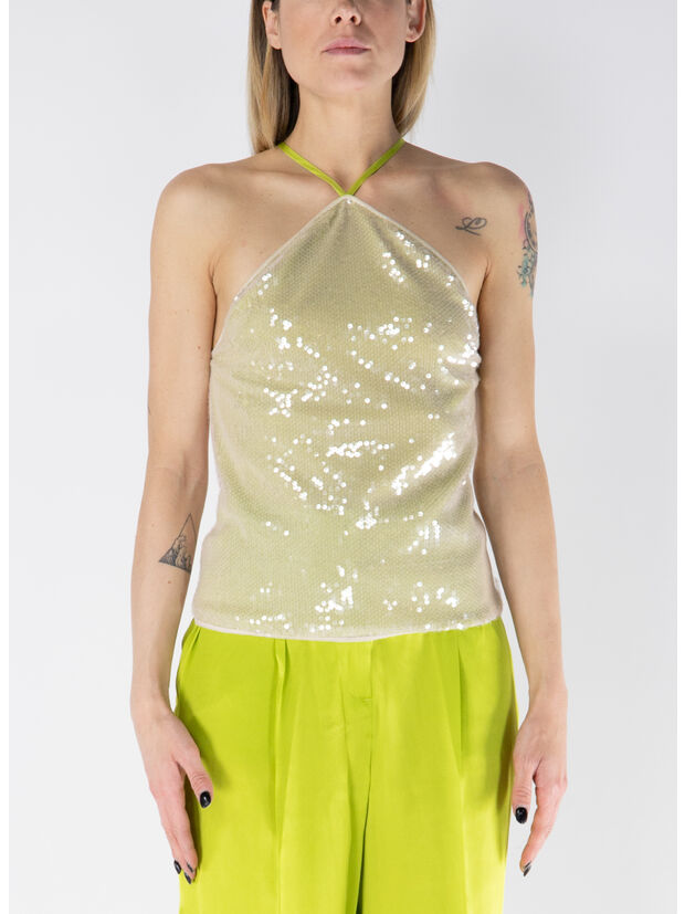 TOP SEQUIN HALTER, 4206 ROSA, large