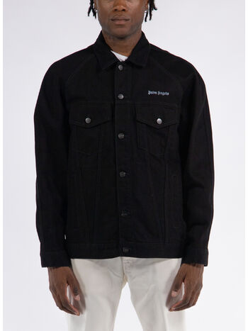 GIACCA DENIM LOGO, 1001 BLACK WHITE, small