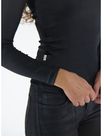 T-SHIRT MANICHE LUNGHE, 0002 NERO, small