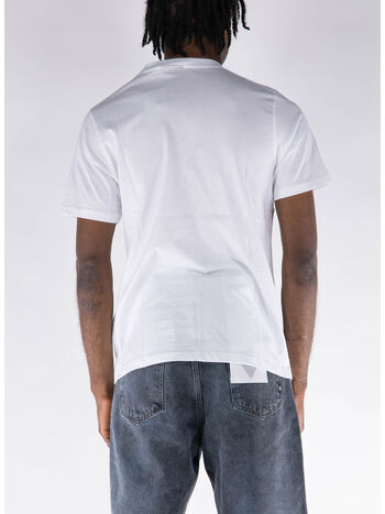 T-SHIRT GIROCOLLO CON STAMPA, BIANCO, small
