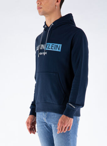 FELPA CON CAPPUCCIO CON LOGO IN COTONE BIOLOGICO, DW4, small
