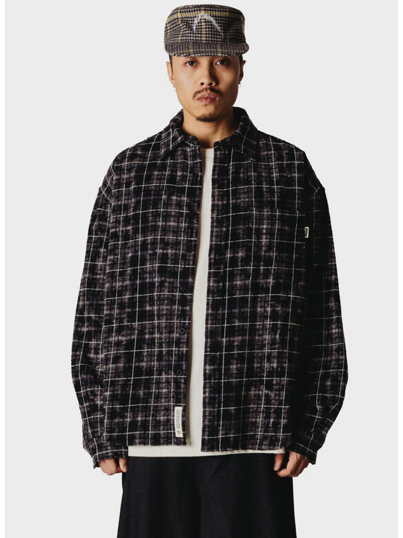 CAMICIA WBJONG WASH CHECK, 39 BLACK-WHIT, medium