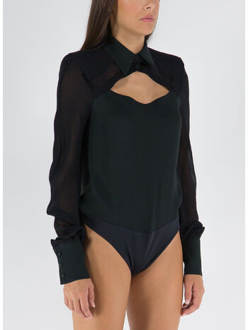 CAMICIA BODY UPPER EAST, 0002 NERO, small