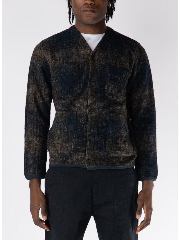 CARDIGAN AGU, NAVY/SAND, large