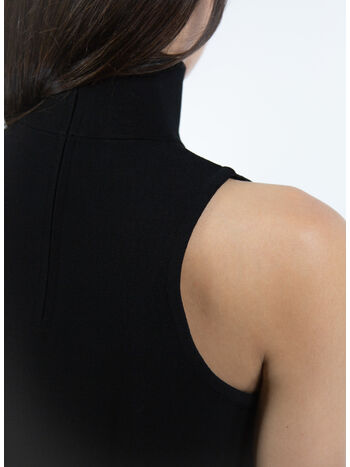 MAGLIONE SMANICATO A COSTINE CON COLLO ALTO, , small
