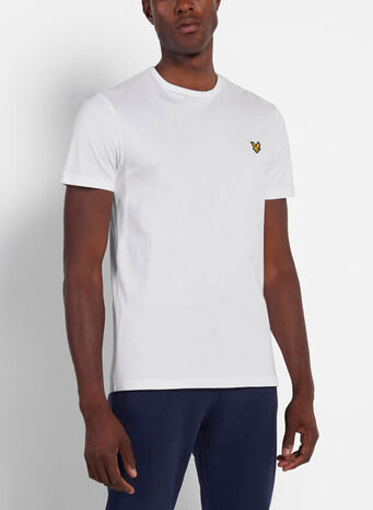 T-SHIRT PLAIN, WHITE, small