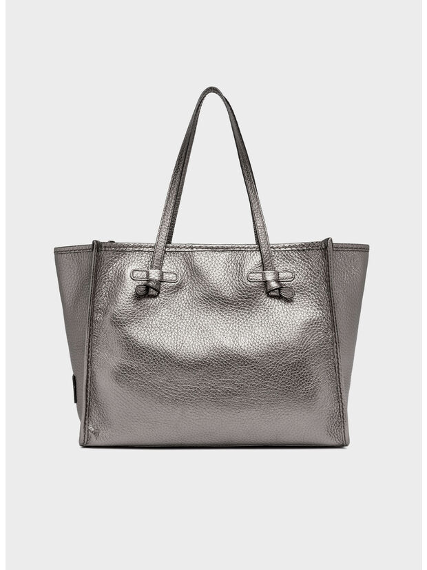 BORSA TOTE IN PELLE, 0355 PELTRO, large