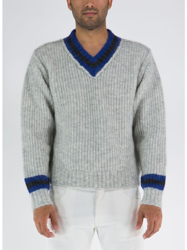 MAGLIONE MISTO LANA CON SCOLLO A V, AASH ASH, large