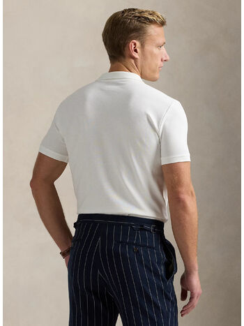 POLO IN PIQU&Eacute; STRETCH CUSTOM, WHITE/C1730, small