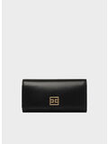 PORTAFOGLIO CON PLACCA LOGO, 110 NERO, thumb