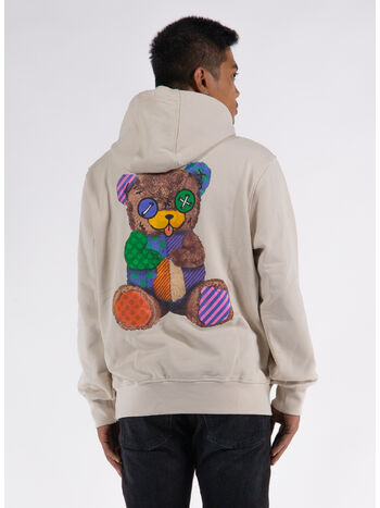 FELPA CON CAPPUCCIO BEAR WITH ME, BW009 TURTLEDOVE, small