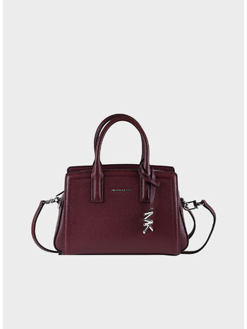 BORSA A TRACOLLA LAILA EXTRA SMALL IN PELLE COLORBLOCK, 610 OXBLOOD, small
