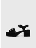 SANDALO TIMELESS, BLACK SUEDE, thumb