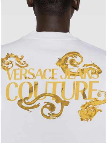 FELPA GIROCOLLO WATERCOLOR COUTURE, G03 WHITE/GOLD, small