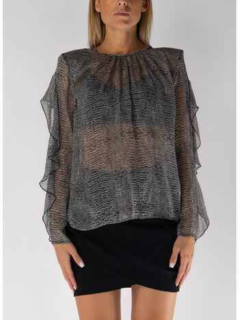 CAMICIA CON ROUCHES, 110 NERO, small