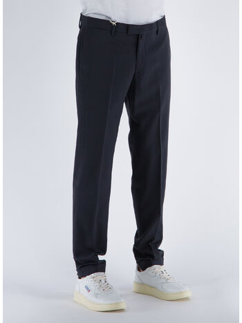 PANTALONE IN FRESCO LANA, 11 NAVY, small