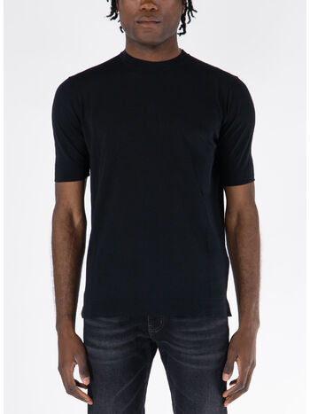 T-SHIRT GIROCOLLO, 990 NERO, small