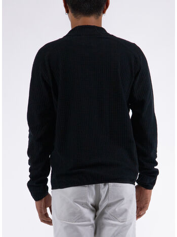 FELPA GRID MOCKNECK, BLK0001 BLACK, small