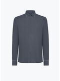 CAMICIA TECHNO WASH PIQUET, 60 BLUE BLACK, thumb
