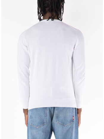 MAGLIONE GIROCOLLO RASATO, 01 BIANCO, small