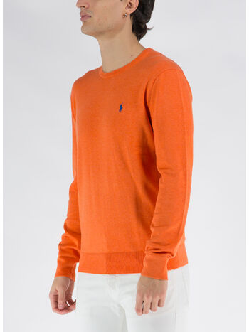 MAGLIONE GIROCOLLO, SPRING MELON HEATHER, small