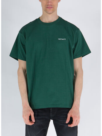 T-SHIRT SCRIPT EMBROIDERY, 00QXX TREEHOUSE/WHITE, small