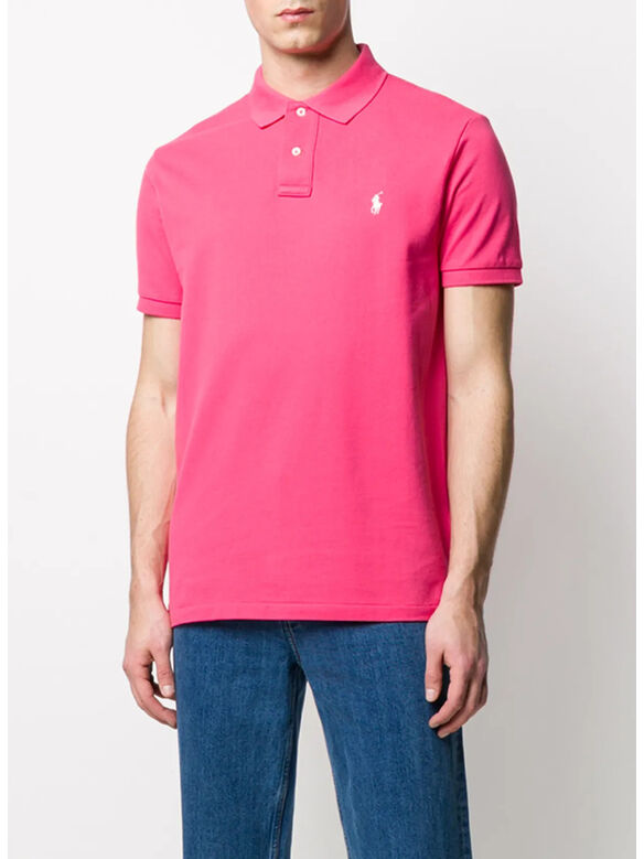 POLO SHORTSLEEVE LOGO, HOT PINK, medium