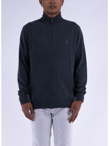 CARDIGAN FULL ZIP, DARKCHARCOALHEATHER, small