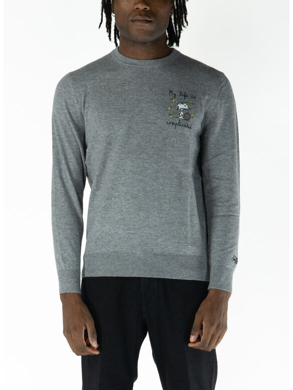 MAGLIONE GIROCOLLO HERON LIGHT, 00543I SNOOPY COMPLICATED 15M, medium