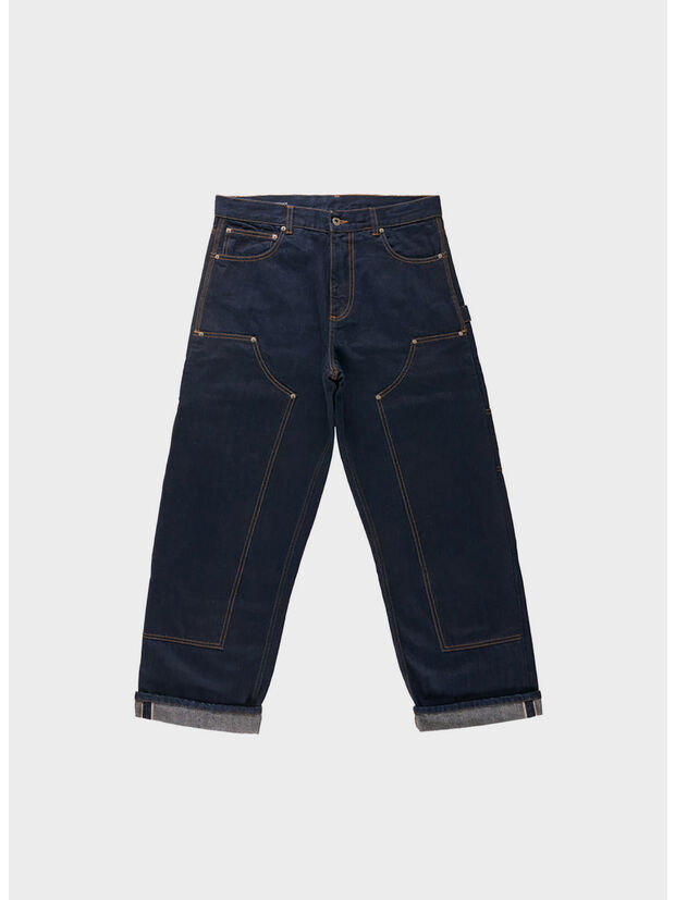 JEANS CANDIANI SELVEDGE DENIM DOUBLE KNEE, 126 DENIMBLU/BLU, large