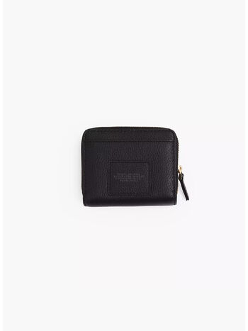 PORTAFOGLIO THE LEATHER MINI COMPACT, 001 BLACK, small