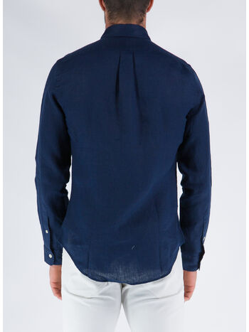 CAMICIA IN LINO, NEWPORT NAVY, small