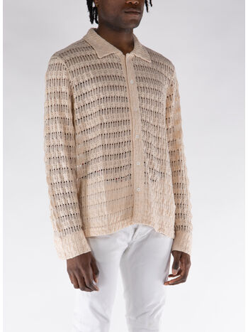 CAMICIA IN MAGLIA YASU, CREAM KNIT, small